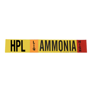 สติกเกอร์ติดท่อ Brady HPL แบบยืดหยุ่น ทนความร้อนและสารเคมี สำหรับท่อสารทำความเย็น - Product Image 1
