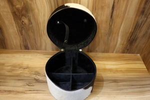 Hand Tooled Stylish <b>Makeup</b> Cosmetic Storage <b>Box</b> Hair on Hide Leather Handmade <b>Makeup</b> <b>Box</b> Vanity Bathroom Organizer <b>Box</b>, - Product Image 5