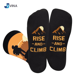 Calcetines Personalizados para Escalar Montañas, para Hombre, Azul y Negro, con Estampado Digital, Transpirables, de Algodón Tejido, Deportivos, para Invierno y Actividades al Aire Libre - Product Image 2