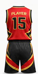 Conjunto de Camiseta y Pantalones Cortos de Baloncesto con Diseño Personalizable, Sin Mangas, 100% Algodón, Uniforme Deportivo para Adultos Unisex - Product Image 3