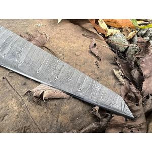 Ahmad Fabric Custom Handmade 13-Inch Damascus Steel Chef <b>Knife</b> with Leather Sheath Beautiful Handle Customizable Supported - Product Image 4