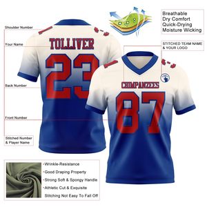 Maillot de football américain en tissu interlock, impression intégrale, nom et numéro d'équipe personnalisés, fournisseur d'usine, équipement de performance athlétique - Product Image 6