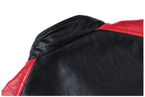 Black red crocodile skin <b>leather</b> <b>jacket</b> high quality biker style with quilted shoulder design 2026 - Product Image 3