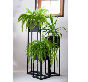 Best Selling Metal Planter <b>Pot</b> And Stand with <b>Square</b> Frame Black Powder Coated Indoor Flower <b>Pot</b> Holder for Green <b>Plants</b> - Product Image 1
