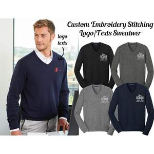 Pull à col en V pour femme Ink Men Sw285, broderie personnalisée, confortable avec des textes et un logo personnalisés - Product Image 3