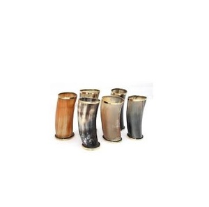 Viking Drinking Horn Glass Best Quality Natural <b>Handmade</b> Horn Glass Set Buffalo & Ox Horn Made for customized logo - Product Image 2