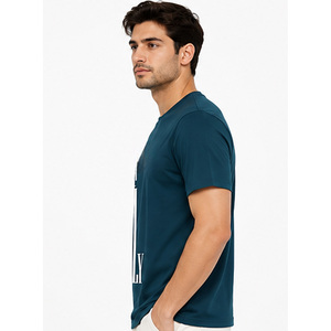 T-shirt en coton pour homme, imprimé sur mesure, manches courtes, confortable, streetwear décontracté, vente en gros de vêtements, t-shirt en coton pour homme en gros - Product Image 4