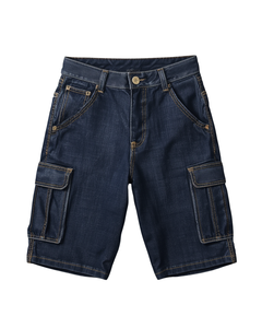 Shorts cargo en jean classiques pour hommes, coupe ample, multi-poches, shorts de travail - Product Image 3