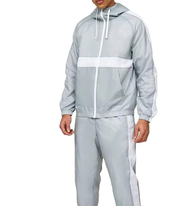 Ensemble de survêtement de jogging personnalisé avec logo, respirant, écologique, léger, en nylon coupe-vent, design 2-en-1, créez votre propre modèle imperméable - Product Image 1