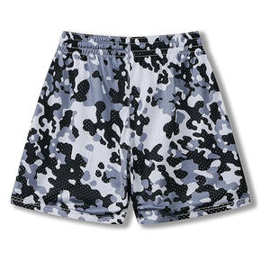 Pantalones Cortos Deportivos Casuales para Hombre, con Cordón, 100% Poliéster, Lona de 160g, Tejido Antiviento, Cintura Media, Bolsillos con Impresión Digital, Transpirables - Product Image 3