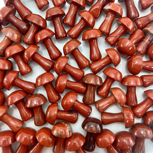 Piedras de Jaspe Rojo Natural Talladas en Forma de Hongo, Decoración de Cristal para Sanación, Hongos de Piedras Preciosas al por Mayor - Product Image 4