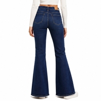 Jean en denim taille haute pour femme, coupe droite ample, respirant et confortable, idéal pour l'été et le quotidien, style vintage, élégant et décontracté, bas large