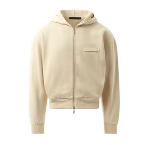 Prix d'usine – Sweat à capuche zippé surdimensionné pour homme, vierge, de haute qualité, avec logo personnalisé, fermeture éclair intégrale – Fabrication - Product Image 6