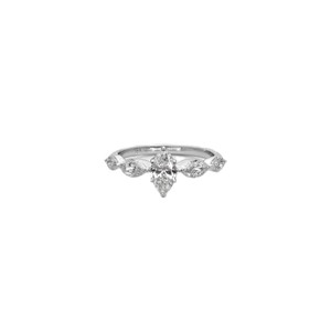 Anillo de Compromiso y Boda de Oro Sólido de 10K, 14K, 18K con Diamante Cultivado en Laboratorio con Corte Marquesa, Certificado IGI, Color DEF, Claridad VS VVS, Venta al por Mayor - Product Image 2