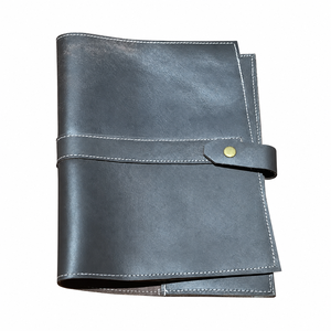 Portefeuille long en cuir véritable pour homme, fermeture à bouton noir, fabriqué au Pakistan ES-43012 - Product Image 1