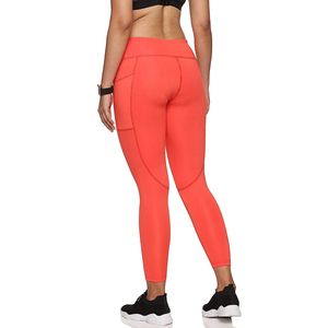 Women's High Waist Full Length Yoga <b>Leggings</b> <b>Pockets</b> Spandex/Polyester Anti-Bacterial Breathable Eco-Friendly Seamless Fitness - Product Image 2