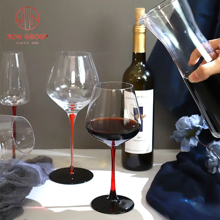 Lusso creativo grande cristallo a stelo lungo vetreria pancia calice bordeaux trasparente ristorante festa grande bicchiere da vino rosso