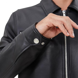 Best 2026 Custom Professional Men's Full Sleeves Leather <b>Canvas</b> <b>Jacket</b> High Quality Breathable Waterproof Street Wear - Product Image 3