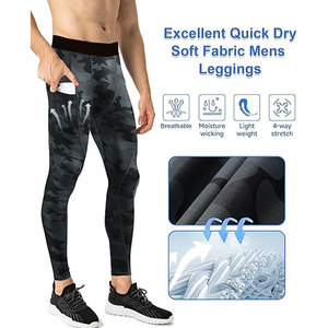 Best Supplier Top Trendy Breathable Lightweight Sports Wear Comfortable Slim Fit <b>Men</b> Professional Compression <b>Base</b> <b>Layer</b> Pant - Product Image 4