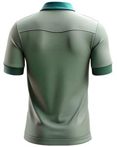 <b>Mens</b> contrast collar <b>polo</b> <b>shirt</b> short sleeve soft breathable fabric stylish two tone <b>green</b> casual wear golf tee OEM custom - Product Image 3