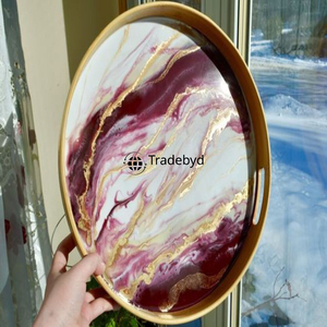 Bandeja Decorativa de Resina Hecha a Mano de Lujo para Decoración del Hogar y Venta al por Mayor - Product Image 4