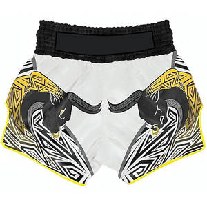 Shorts de Muay Thai en tissu satiné pour la boxe, le karaté, l'entraînement en salle, les combats, vêtements de combat confortables, vêtements de performance pour les arts martiaux - Product Image 2