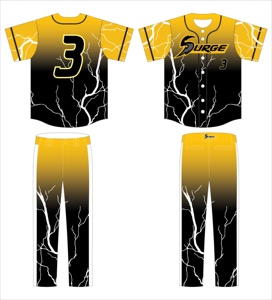 Uniformes de baseball taille USA avec sublimation thermique - Product Image 1