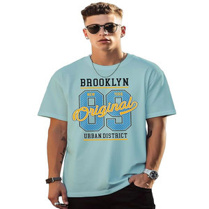 Camiseta de hombro caído de alta calidad para hombre, ropa de calle pesada, camiseta personalizada de gran tamaño con gráfico de algodón 100% - Product Image 2