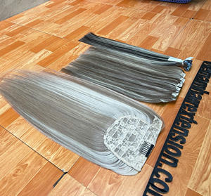 Extensions de cheveux vietnamiennes en gros, cheveux vierges Remy, extensions à clips, 100g, rapport de cheveux les plus longs >=55% - Product Image 6