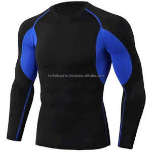 Vente flash Rashguard MMA personnalisé pour homme Nouveau design Séchage rapide Anti-UV Super doux 100% polyester Chemise de compression longue pour la natation - Product Image 4