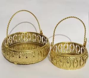 Cesta de regalo metálica para presentación, cesta para guardar frutas y pan, cesta de regalo para exhibir en la mesa - Product Image 5