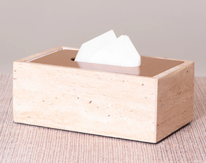 Boîte à mouchoirs en marbre blanc moderne avec un design élégant pour la maison, le bureau et le rangement décoratif JANNAT EXPORT 100% écologique - Product Image 5