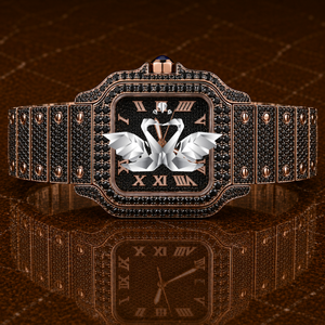 Luxury Jewelry Style Moissanite Diamond Watch Men Stainless Steel Bracelet Watch - Product Image 1