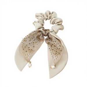 Élastique à cheveux vintage en acrylique avec nœud, bandeau élastique élégant pour cheveux, accessoires capillaires haut de gamme pour usage intérieur et extérieur - Product Image 1