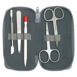 Classic Stainless Steel Nail <b>Kit</b> with Clipper Scissor File in Portable Case for <b>Manicure</b> Adult Use - Product Image 4