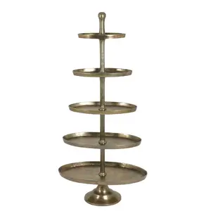 5 Tier Cake Stand Wedding & Christmas Party Decoration 3 Tier Tabletop Metal Aluminium Cake Stand