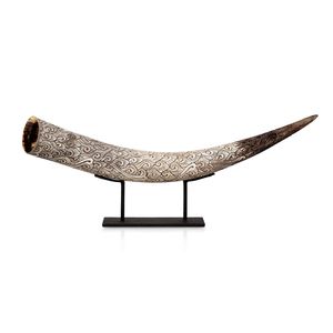 Décoration en corne de buffle, corne faite à la main, corne décorative - Product Image 1