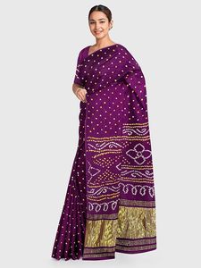 Pure Artisan Bandhani <b>Saree</b> Festive Ethnic Wear for Women Collection - Product Image 3