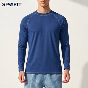 SPOFIT Unisex Long Sleeve Rash Guard Quick Dry Polyester Nylon <b>Compression</b> <b>Shirt</b> for Sports Training - Product Image 4