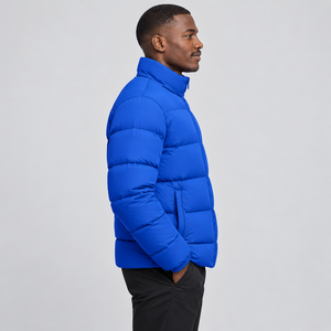 Chaqueta de Plumón para Hombre, de Invierno, Cálida, Gruesa, Sólida, Estilo Casual, Ajustada, con Cierre y Bolsillos - Product Image 4
