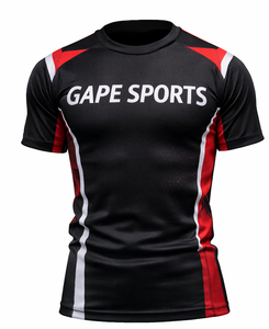 Best Quality <b>Customized</b> BJJ MMA Rash Guard Short Sleeve Anti-Bacterial Eco-Friendly Unisex Polyester Spandex <b>Compression</b> 180g - Product Image 2