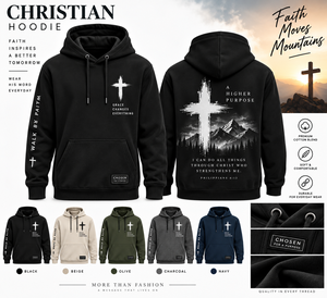 Men's <b>Christian</b> <b>Hoodie</b> 100% Cotton Fleece Eco-Friendly Raglan Sleeve Regular Fit Breathable Pocket Design Winter Casual - Product Image 6