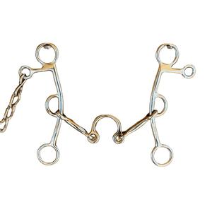 Mèches d'équitation en acier inoxydable au design unique Mèches de saut occidentales confortables pour l'entraînement des chevaux uniques en or argenté - Product Image 1