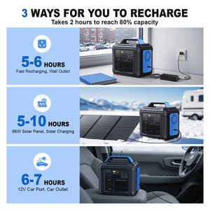 Stazione di Alimentazione Portatile 300W 296Wh 80000mAh con Batteria al Litio, Generatore Solare Ricaricabile 3W per Campeggio, Camper e Uso Domestico - Product Image 5