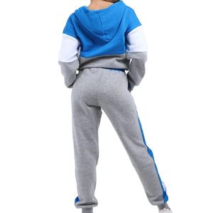 Fashion Women <b>String</b> Adjustable Crop Women <b>Hoodie</b> Sweatsuit Two Piece Set Casual Tracksuit Streetwear Jogger Women Sweatsuit set - Product Image 3