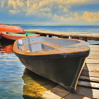 Bateau de pente de style hollandais en fibre de verre de luxe avec moteur intérieur