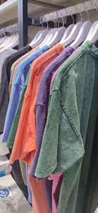 Camiseta Extra Grande de Algodón Grueso para Hombre, Manga Corta, Cuello Redondo, 100% Algodón Jersey, Color Sólido Informal, Transpirable, Ecológica, 220g - Product Image 5