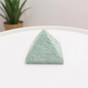 Wholesale 30-35mm Pyramid Muntaha Agate Handmade Natural Stone Bulk Reiki <b>Crystals</b> Amazonite Premium Quality Khambhat India - Product Image 1