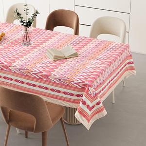 Handmade Floral Cotton <b>Tablecloth</b> Rectangular Washable Eco-Friendly Reusable Custom for Home Wedding Banquet Party - Product Image 1