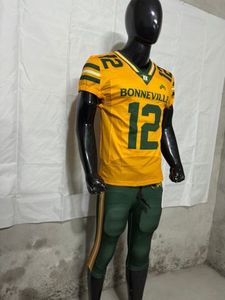 Sublimation Transfer Print American Football Uniform Bundle Pack <b>Compression</b> Top Headgear Gloves <b>Bags</b> 100% Polyester - Product Image 6